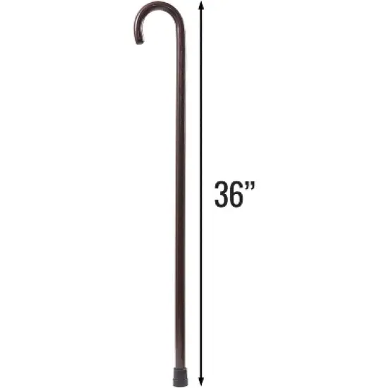 DMI Round Handle Wood Cane, Wooden Walking Cane with Rubber Tip, Durable and Warp Resistant Walnut Wooden Walking Stick, Lightweight and Strong, Holds image {3}