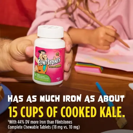 The Flintstones Chewable Kids Multivitamin + Extra Iron - 70ct image {2}