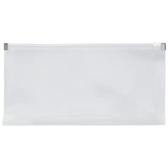 JAM Paper 5'' x 10'' 12pk Plastic Envelopes with Zip Closure - Clear: Letter Paper Sized Binder Filing Accessory image {5}