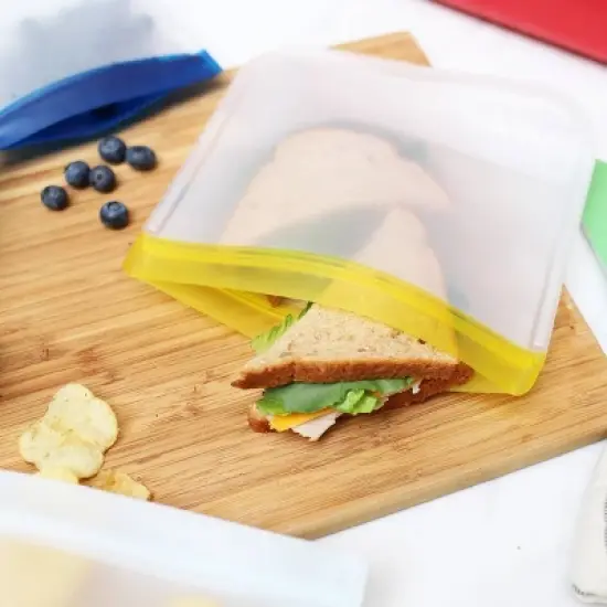 (re)zip Reusable Leak-proof Food Storage Flat&nbsp;Sandwich&nbsp;Lunch Bag - 5ct image {1}