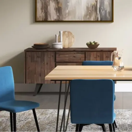 Mitchell Large 4 Door Sideboard Buffet Distressed Charcoal Brown - WyndenHall image {2}