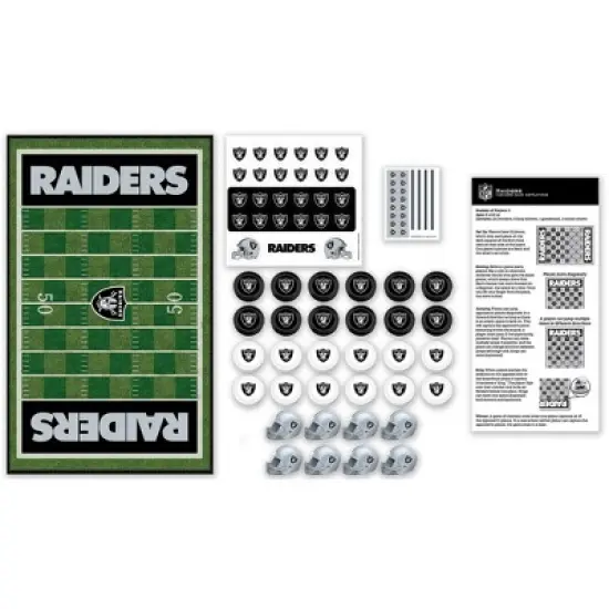 MasterPieces Officially licensed NFL Las Vegas Raiders Checkers Board Game for Families and Kids ages 6 and Up image {2}