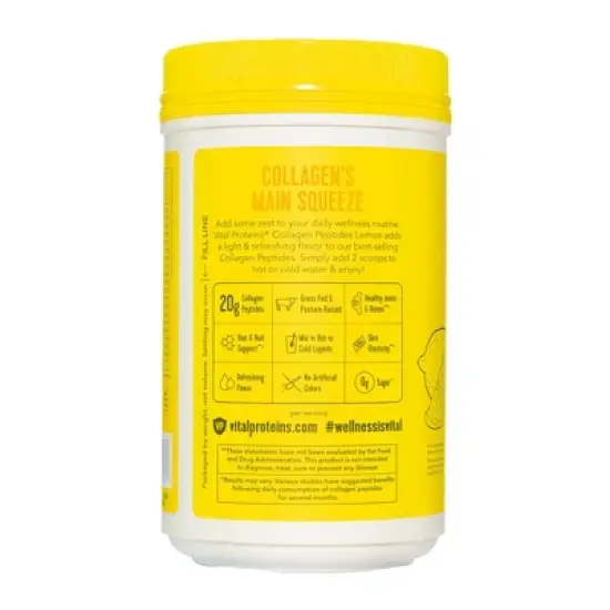Vital Proteins Lemon Collagen Peptides Dietary Supplement - 11oz image {5}