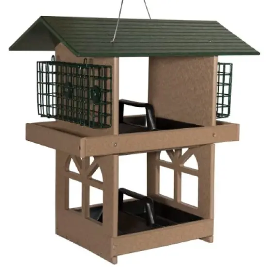 JCS Wildlife Double Fly Thru Bird Feeder with Suet Cages image {8}