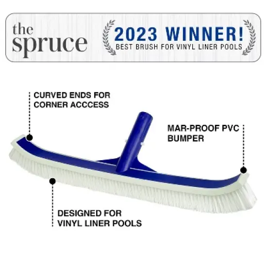 Poolmaster Classic 18'' Vinyl Liner Swimming Pool Brush with Bumper image {8}