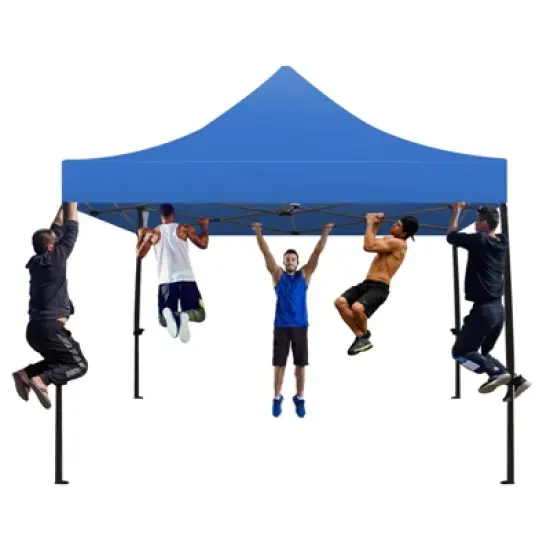 10x10 Ft Pop Up Canopy Tent, Portable Heavy Duty Canopy with Wheeled Carry Bag, 4 Sandbags, UV Protection, Waterproof Canopy for Outdoor Parties image {8}