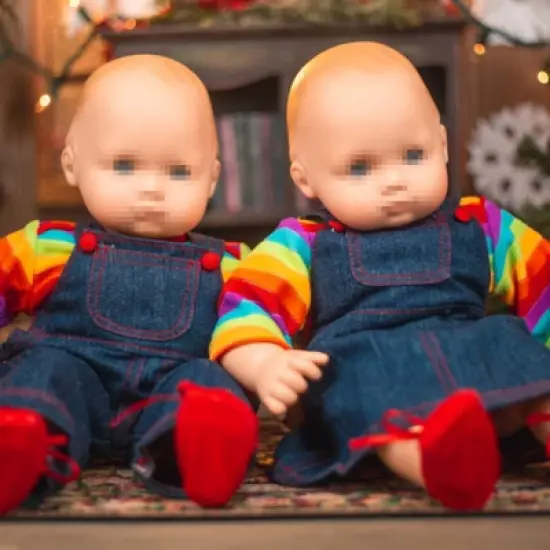 The Queen's Treasures 15 Inch Doll Set of Two Overall Skirt & Pants Outfits image {2}