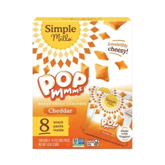 Simple Mills Crackers Pop Mmms Cheddar - 8pk image {3}