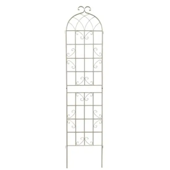 Syemin Patio Decorative Screens, Elegant Vine Pattern Yard Fencing, Pet-Safe Decorative Fence for Yard, Patio, White, 40"*19.7"*86.7" image {5}