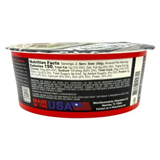 Pho, Beef, Pholicious Authentic Instant Pho , Vietnamese Rice Noodle Soup, 4 pack / 3.6 Ounce Bowls, Ramen Alternative & Fresh Ingredients image {5}