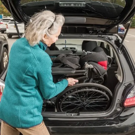 Journey Health and Lifestyle So Lite Folding Wheelchair, Lightweight with Padded Seat, Dual Hand Brakes, and Durable Tires image {3}