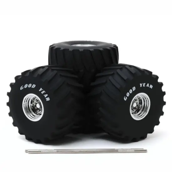 66-Inch Monster Truck "Goodyear" Wheels and Tires 6 piece Set "Kings of Crunch" 1/18 by Greenlight image {1}