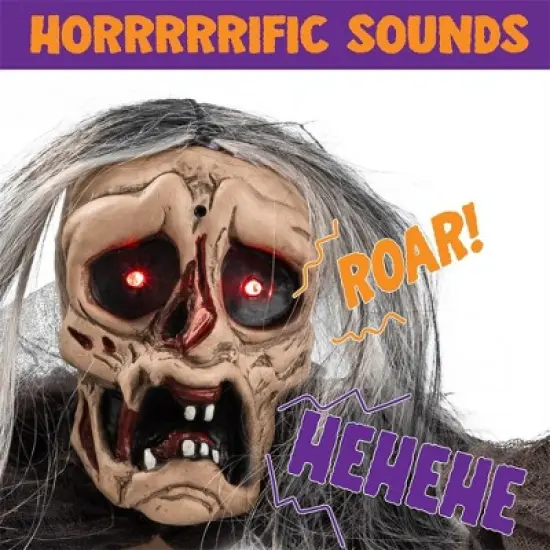 Joyfy Halloween Zombie Groundbreaker Props, Scary Zombies Halloween Decoration Lawn Yard Garden Patio Outdoor Decor with Glowing Eyes and Sound image {3}