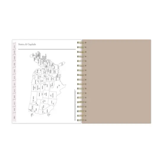 Blue Sky Rachel Parcell Daily/Monthly Planning Calendar 7"x9" Ella Tan Clear Pocket Cover image {11}