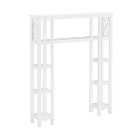 Coventry Bathroom Over the Toilet Open Shelving Unit with Shelves White - Alaterre Furniture image {4}