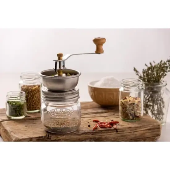 Kilner Seasoning Grinder, Refillable Glass Spice Mill with Stainless Steel Grinder image {3}
