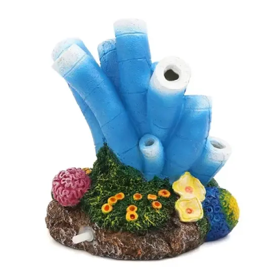 Unique Bargains Aquarium Tank Decoration Bubble Maker Blue Starfish Ornament 5.12"x5.12"x6.3" image {2}