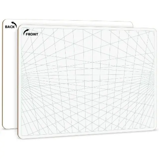 SCRIBBLEDO 3 Point Perspective Grid 11&rdquo;x14&rdquo; Dry Erase Board image {7}