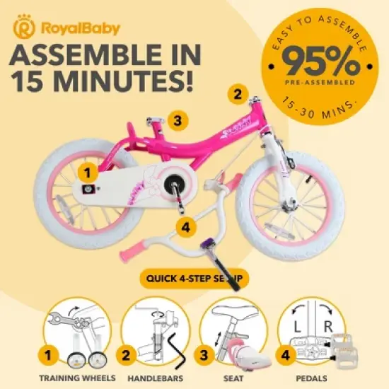 RoyalBaby Princess Girl Kids Bicycle with Kickstand image {2}