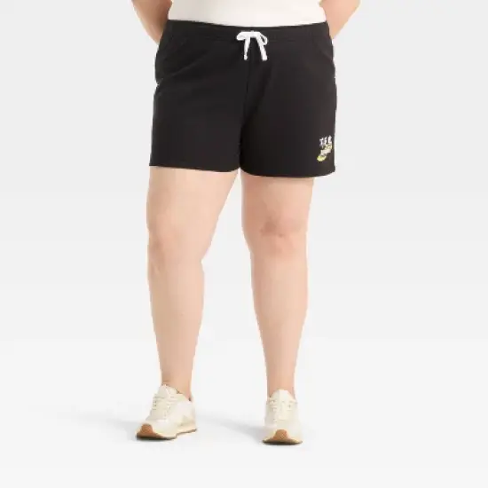 Women's Streetwear Graphic Shorts - Black image {4}