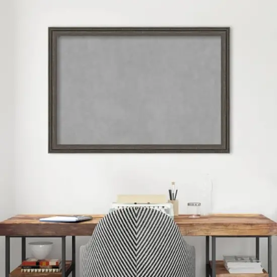 39"x27" Upcycled Framed Magnetic Board Brown/Gray - Amanti Art image {8}