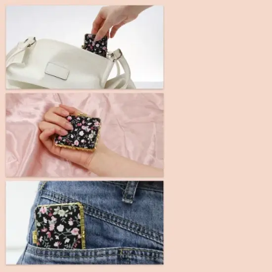 Unique Bargains Rectangle Mini Mirror for Purses 1 Pc image {4}