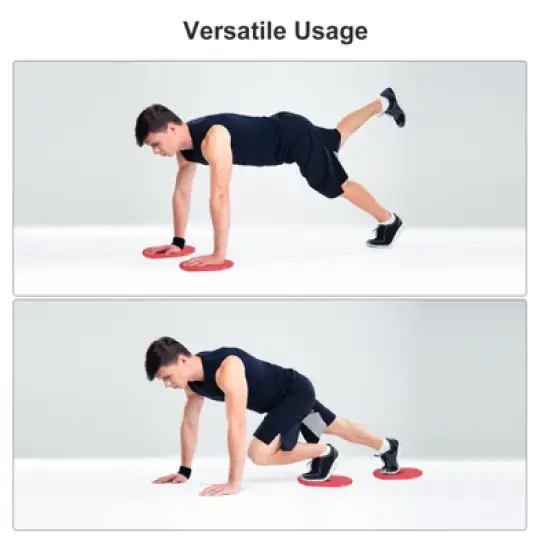 Unique Bargains Oval Yoga Dual-Sided Core Sliders for Abdominal Exercise Equipment 1 Set image {4}