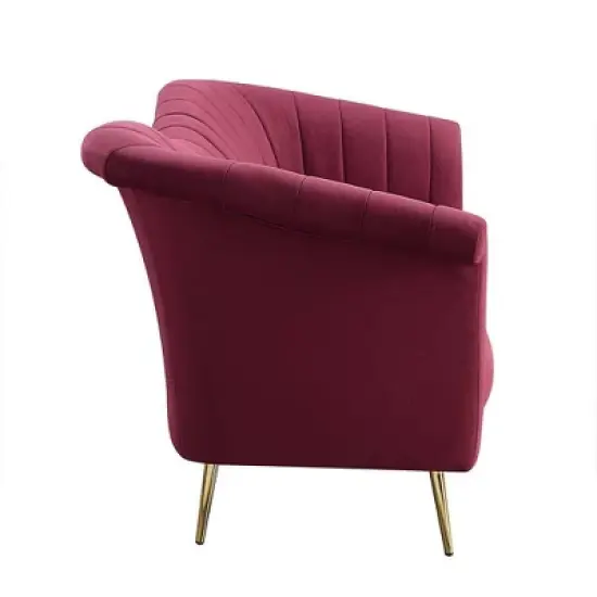 80" Callista Sofa Red Velvet - Acme Furniture image {4}