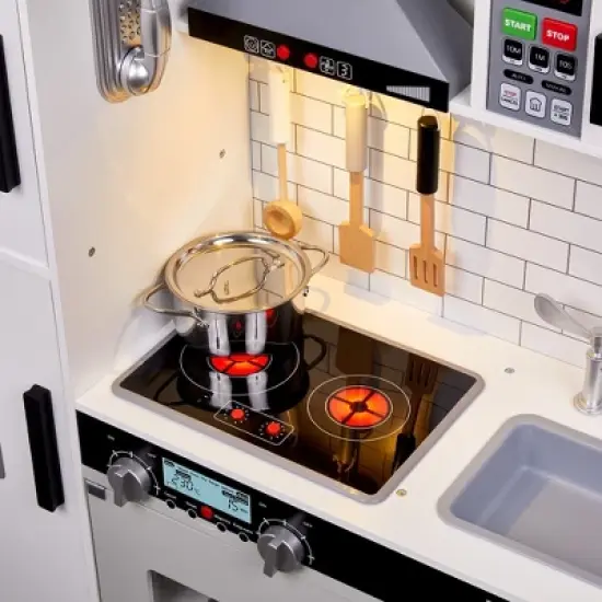 Lil Jumbl Play Kitchen Set for Kids, Toddler Kitchen Playset - White image {3}