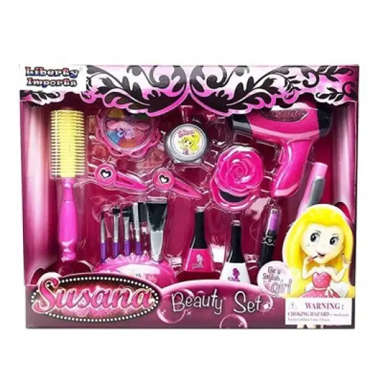 Link Worldwide Pink Beauty Fashion Hair Salon Play Set Pretend Play Toy Comes With 18 Different Fashion Beauty Accessories - Pink image {6}