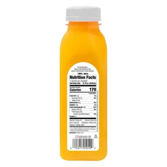 Cold Pressed Orange Juice - 12 fl oz image {5}