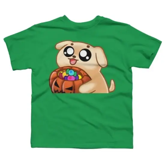 Boy's Design By Humans Halloween Candy Pup By Puppers T-Shirt image {5}