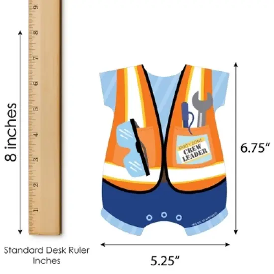 Big Dot of Happiness Construction Truck - Picture Bingo Cards and Markers - Baby Shower Shaped Bingo Game - Set of 18 image {3}