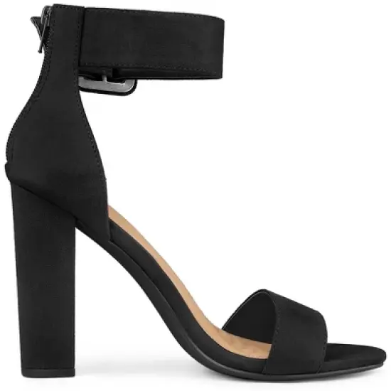 Perphy Open Toe Ankle Straps Block Heel Sandals for Women image {3}