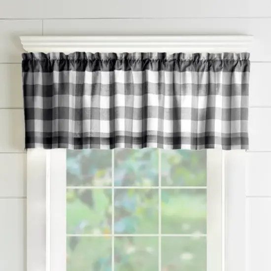 Farmhouse Living Buffalo Check Window Valance - 60" x 15" - Elrene Home Fashions image {3}