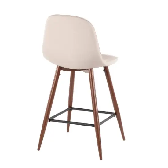 Set of 2 Pebble Mid-Century Modern Counter Height Barstools - LumiSource image {3}