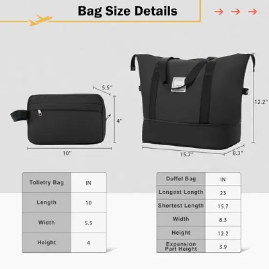 Lycvki 2 Piece 20in+24in Luggage Set with Bags and Expanable Spinner Wheels with TSA Lock image {4}