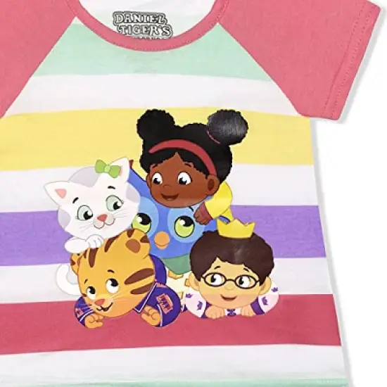 Fred Rogers Girl's Daniel Tiger Striped Raglan Shirt for toddler image {1}