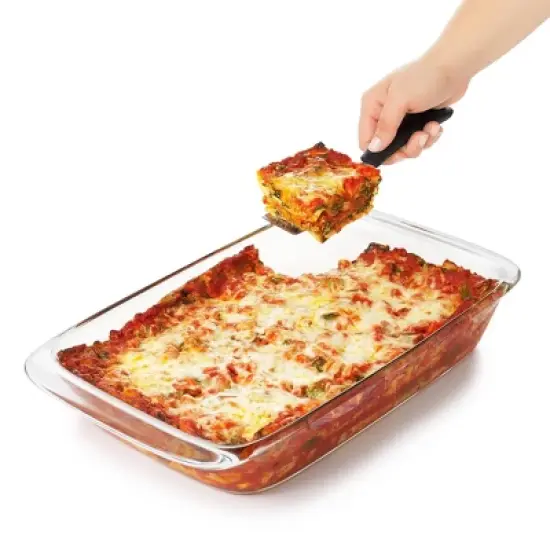 OXO Cut and Serve Turner: Stainless Steel Small Metal Spatula, Kitchen Utensil, Dishwasher-Safe, Black Handle image {6}