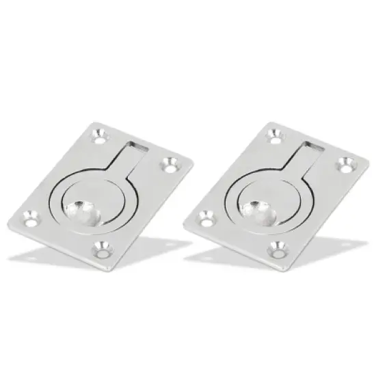 Unique Bargains 316 Stainless Steel 62x44mm Boat Floor Locker Hatch Lift Flush Ring Pull Handles image {5}