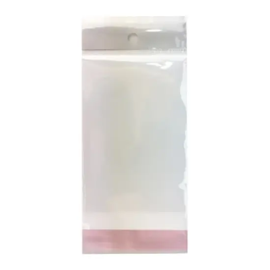 UOFFICE Pack of 1,000 Clear Resealable Cellophane Bags 3.1" x 4.7" with Hanging Header image {5}