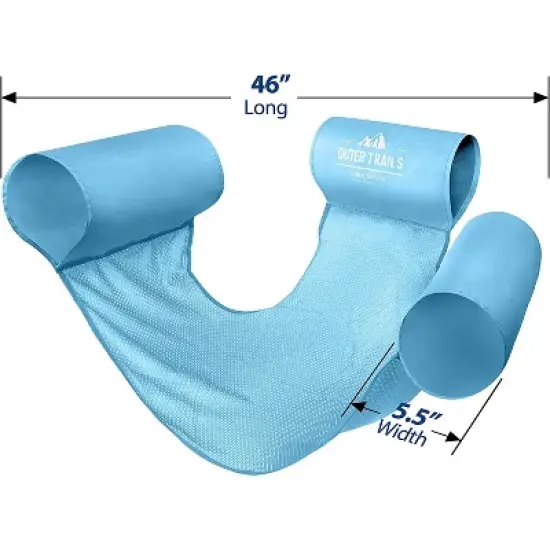 3KB Outer Trails JUMBO Sling Mesh Pool Noodles Chair, Light Blue, 2 Slings image {3}