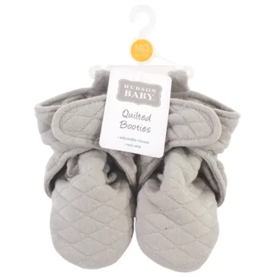 Hudson Baby Baby and Toddler Quilted Booties, Gray image {1}