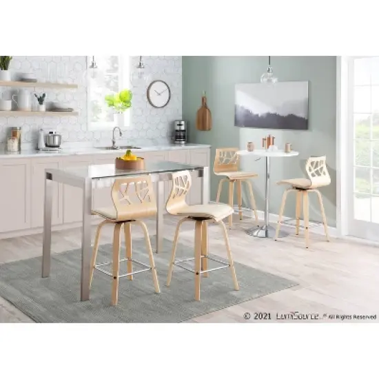 Set of 2 Folia Upholstered Counter Height Barstools - Lumisource image {11}