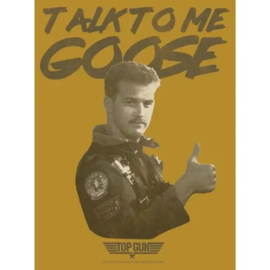 Junior's Top Gun Talk to Me Goose Thumbs Up Festival Muscle Tee image {1}