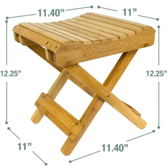 Sorbus Bamboo Folding Stool image {2}