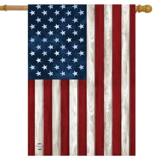 Briarwood Lane Everyday House Flag 40x28 For Outdoor Wood American Flag House Flag image {1}