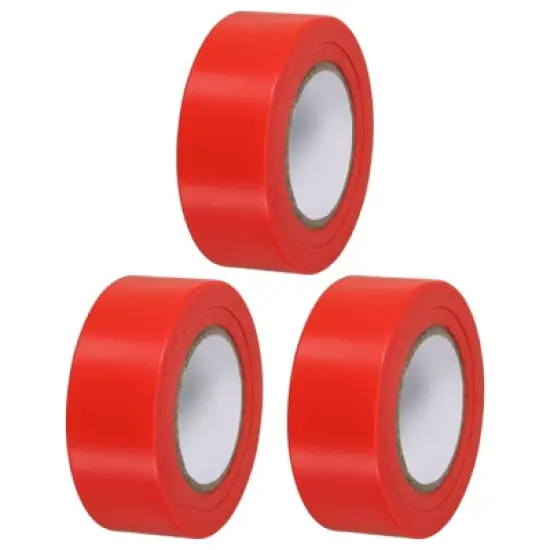 Unique Bargains PVC Non-Adhesive Flagging Tapes for Tree Outdoor Trail 3 Pcs image {5}
