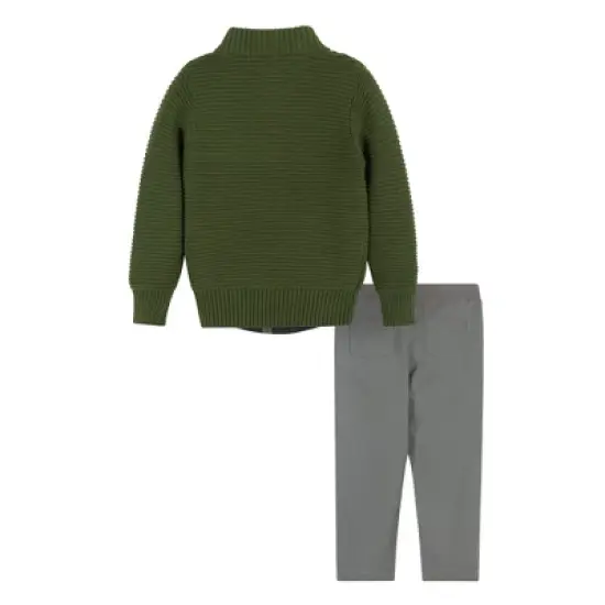 Andy & Evan  Toddler  Boys Boys Green Sweater Buttondown Set image {2}
