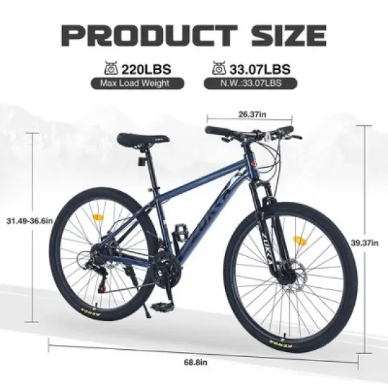 Gulches 27.5 Inch Wheels 21 Speed Mountain Bike, for Men Women Boys and Girls, Front Suspension,Aluminum Alloy Frame image {6}